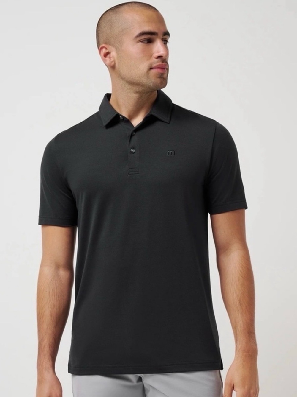 Travis Mathew Featherweight Black Polo NWT